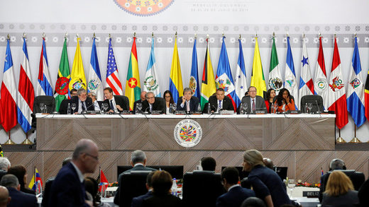 Miembros de la OEA reunidos