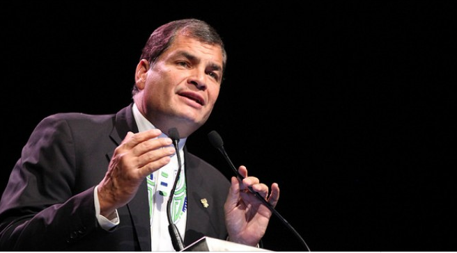 Rafael Correa, el ex presidente de Ecuador