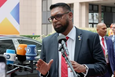 Irfaan Ali, presidente de turno de la Comunidad del Caribe (Caricom), el mandatario de Guyana