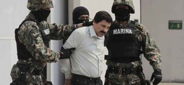 El narcotraficante mexicano Joaquín 'El Chapo' Guzmán Loera, arrestado