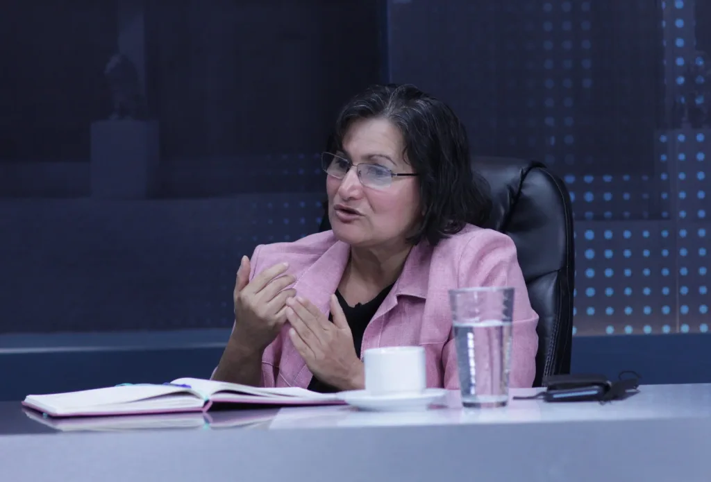 Celia Medrano, defensora de derechos humanos y excandidata a la vicepresidencia salvadoreña.