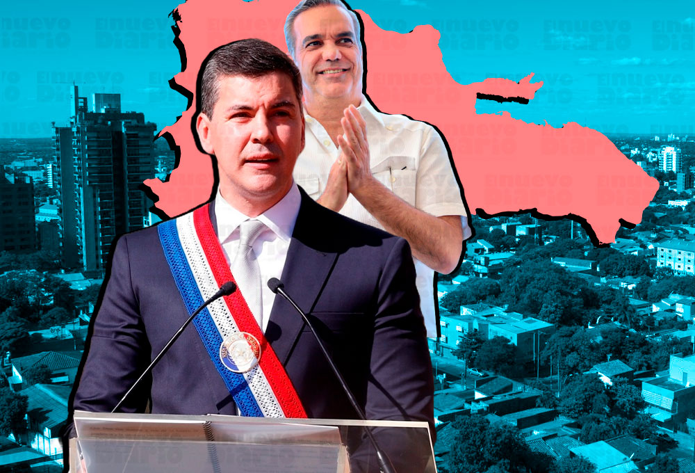 El presidente Abinader y Santiago Peña