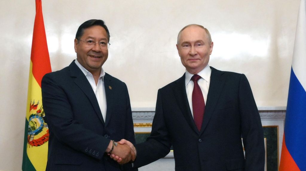 El presidente de Bolivia, Luis Arce y el presidente de Rusia, Vladímir Putin. (Foto: fuente externa)