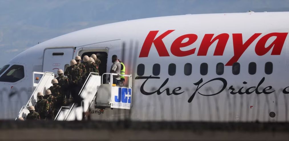 Primeros policías kenianos llegando a Haití. (Foto: fuente externa)