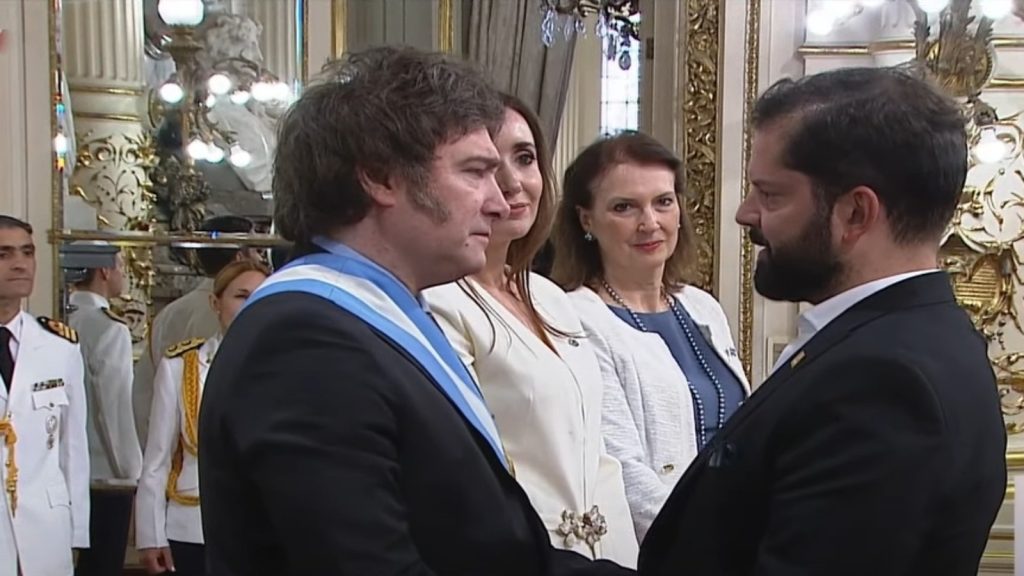 Javier Milei y su homólogo chileno, Gabriel Boric