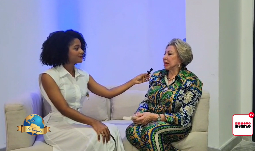 Prisca Violeta Mazara, embajadora y Rossy Urbaez. (Foto: El Nuevo Diario).