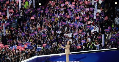 Kamala Harris durante su presentación en la convención demócrata. (Foto: fuente externa)