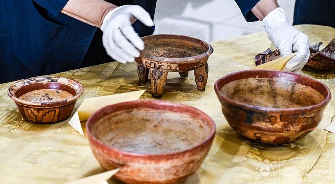 Algunas de las piezas recuperadas