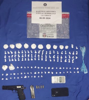 Parte de la sustancias incautadas