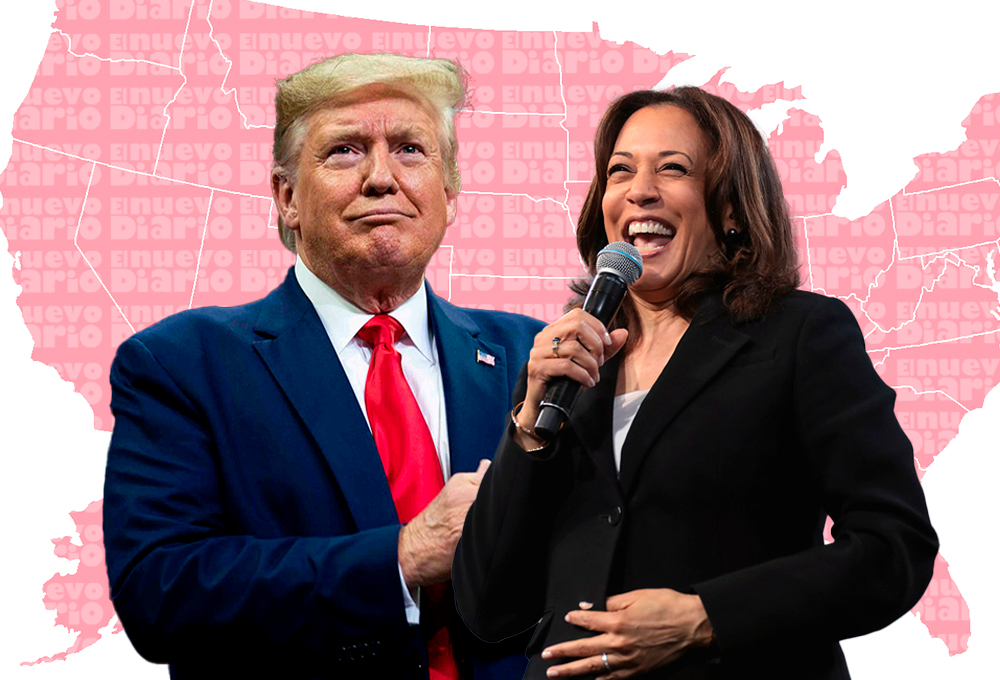 Donad Trump y Kamala Harris.