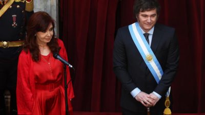 Cristina Fernández y Javier Milei
