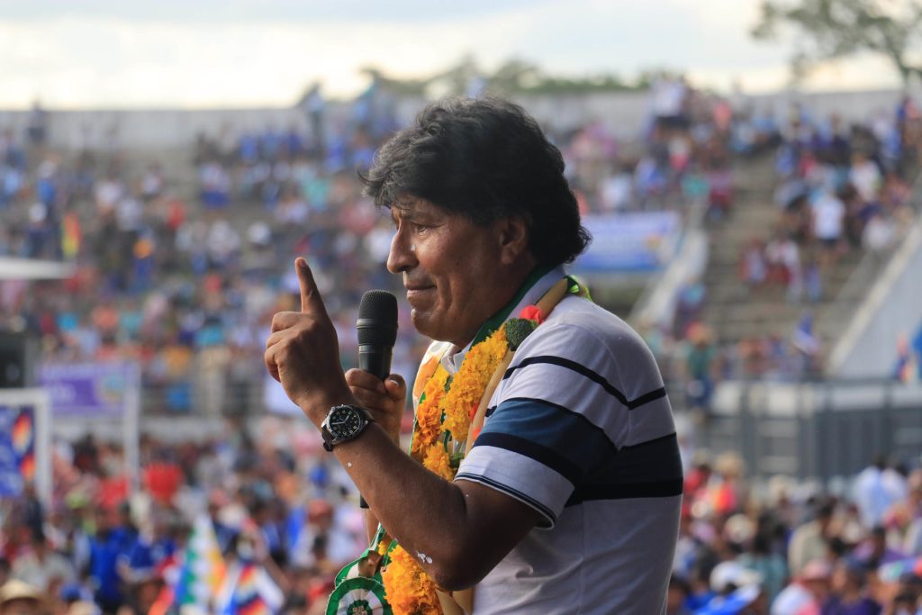 Evo Morales, expresidente de Bolivia y líder del oficialismo