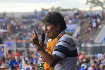 Evo Morales, expresidente de Bolivia y líder del oficialismo
