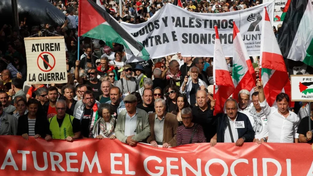 Miles de manifestantes piden en España el fin del "genocidio" en Gaza