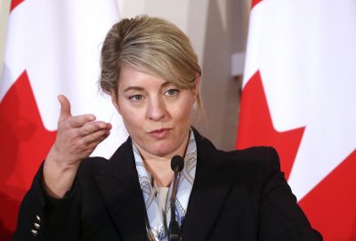 Mélanie Joly, ministra de Exteriores canadiense