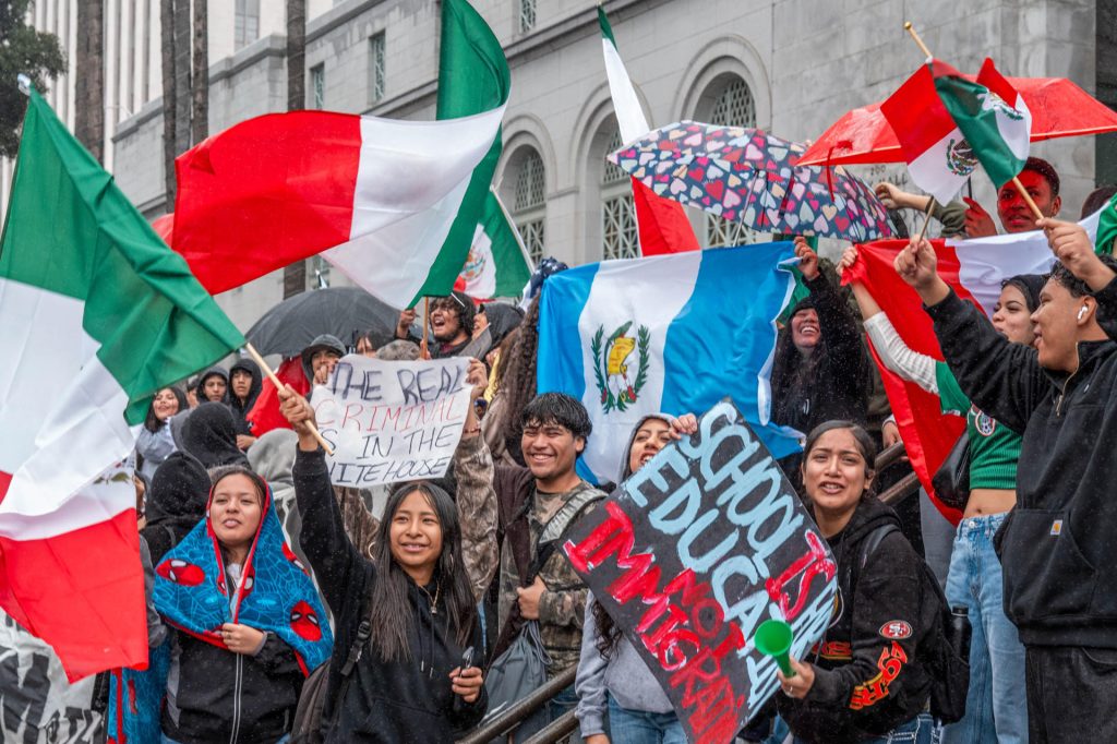 En la concentración de la capital federal participaron algunos congresistas demócratas