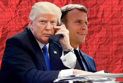 Donald Trump, presidente de Estados Unidos y Enmanuel Macron.
