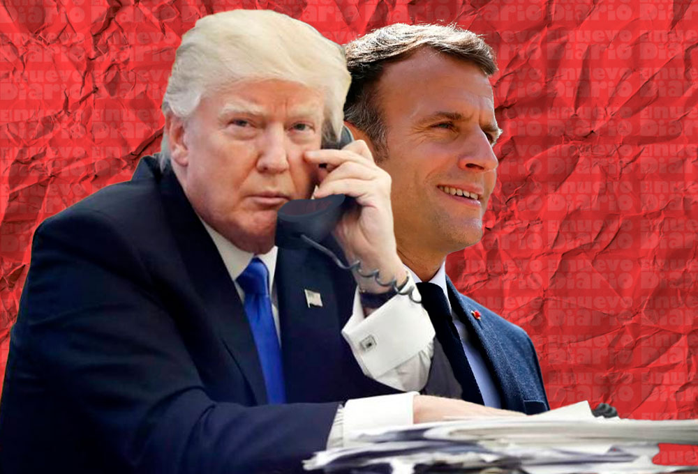 Donald Trump, presidente de Estados Unidos y Enmanuel Macron.