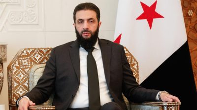 Ahmed Husein al Shara, conocido como Abú Mohamed al Golani, presidente de transición de Siria