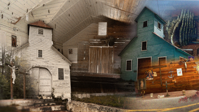 Templos católicos abandonados en zona fronteriza/Ilustración Bryan Santana.