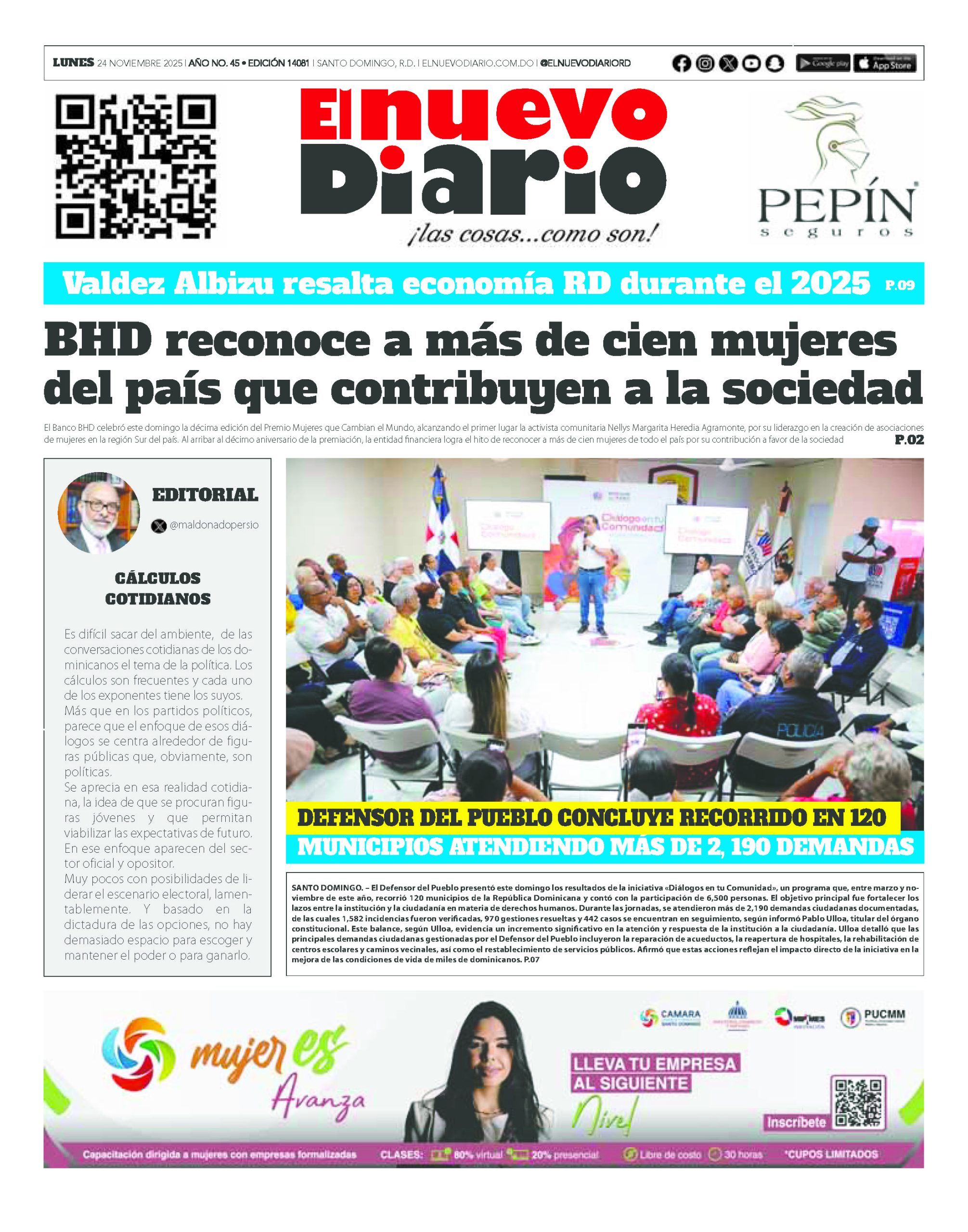 EDICIÓN IMPRESA23 noviembre 2025