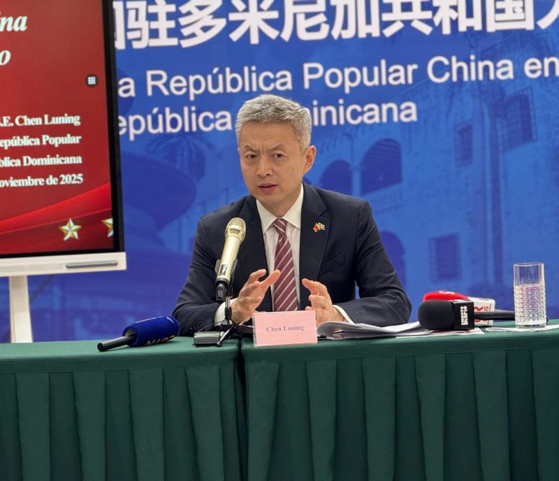 Embajador de la República Popular China en RD, Chen Luning/Foto: Robinson Quezada.