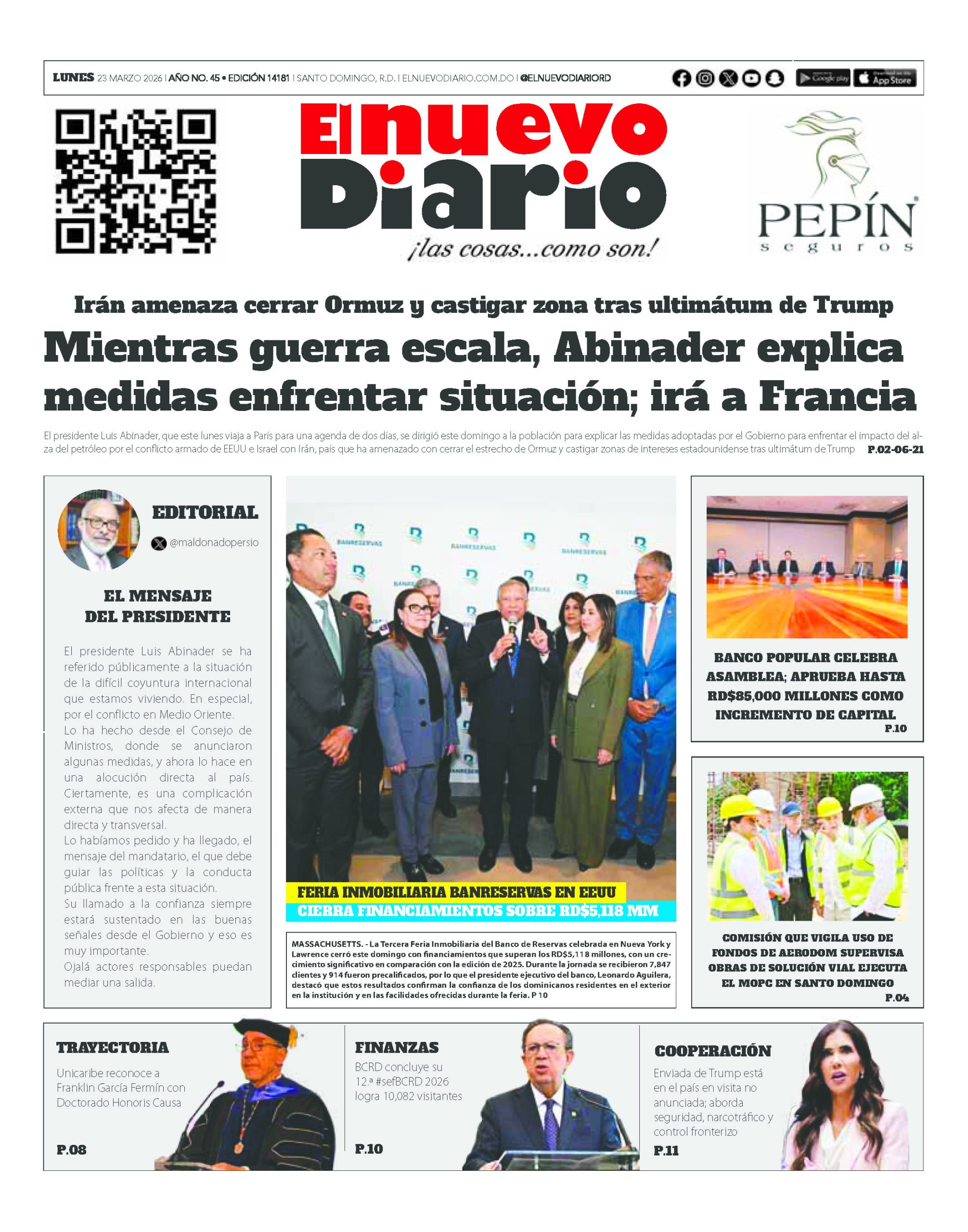 EDICIÓN IMPRESA22 marzo 2026