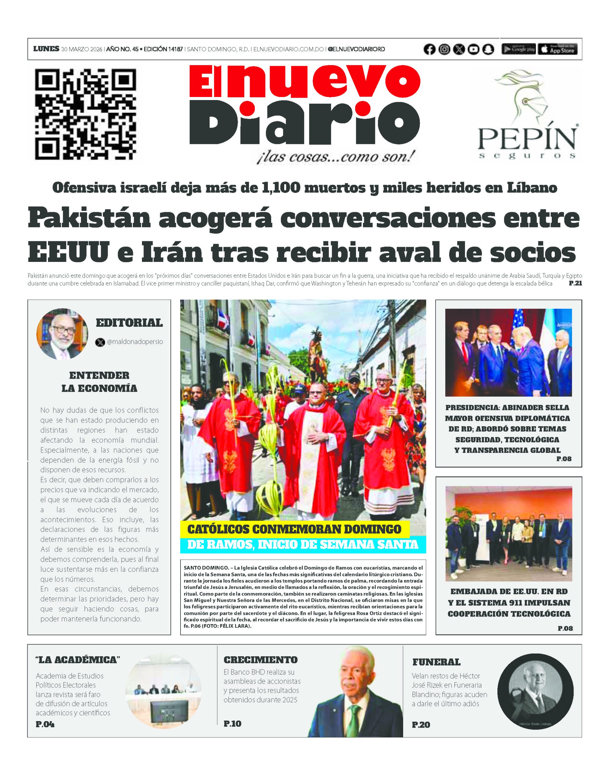 EDICIÓN IMPRESA29 marzo 2026