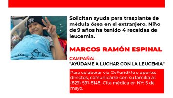 Familiares de niño con leucemia solicitan ayuda para trasplante en el extranjero