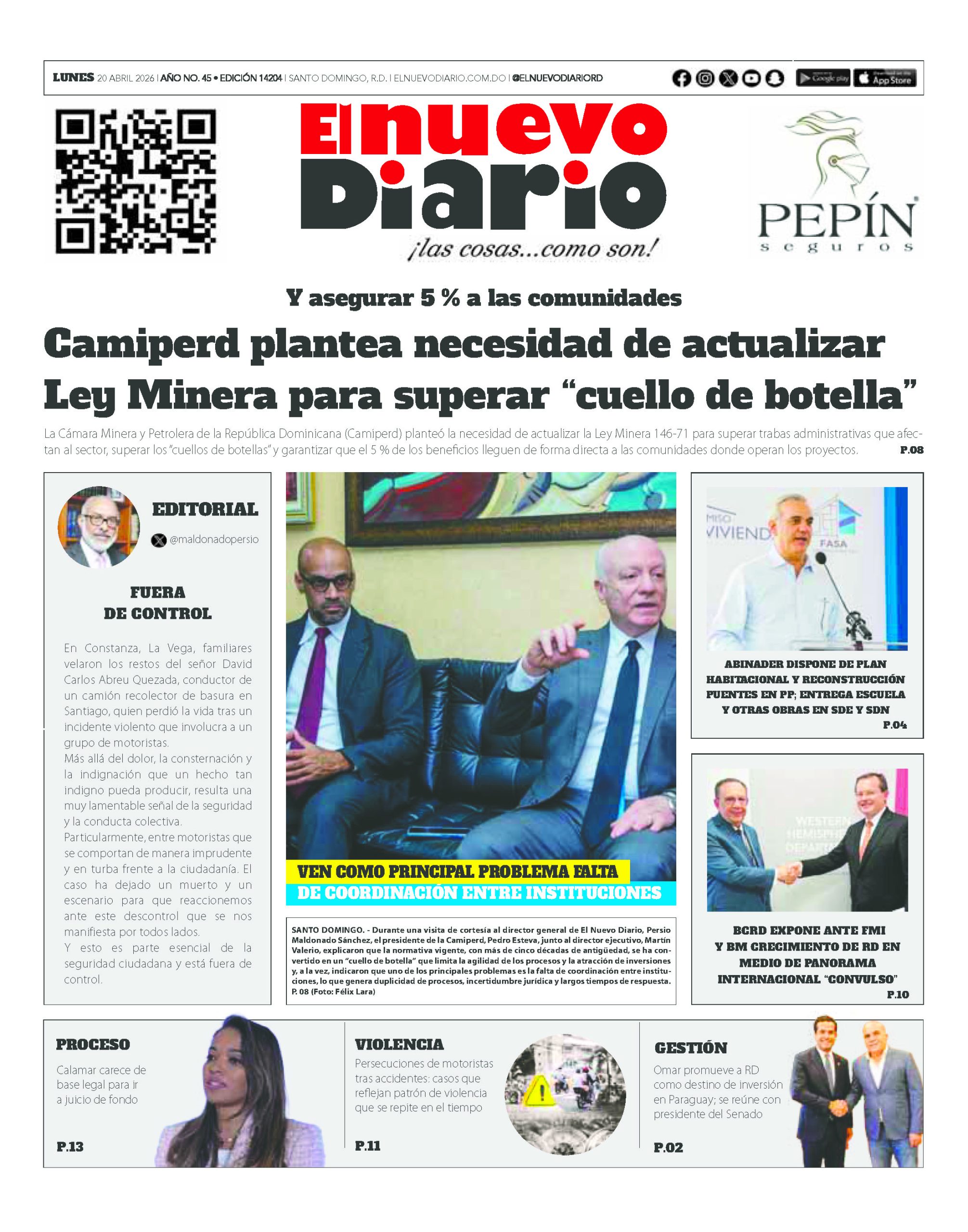 EDICIÓN IMPRESA19 abril 2026