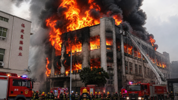 Incendio en fábrica de calzado en China deja víctimas y personas atrapadas