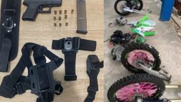 PN ocupa pistola ilegal y piezas de motocicletas durante allanamiento en Barahona
